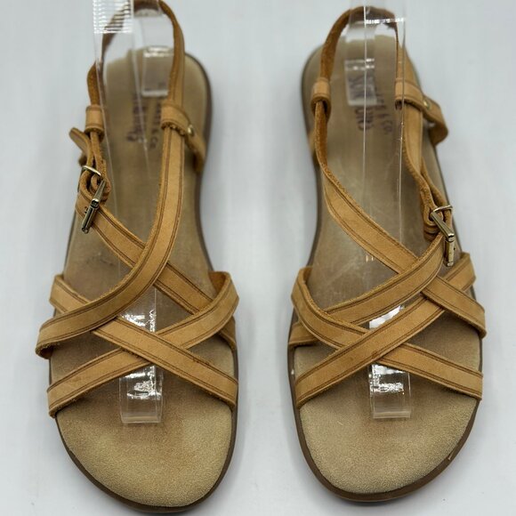 G.H. Bass & Co. Women's Margie Leather Sandal Tan Lt. Brown Size 7.5W - Picture 6 of 9